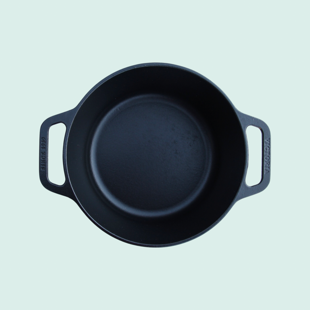 Victoria Cast Iron Dutch Oven Combo Cooker (5,7 ltr) - pre-seasoned