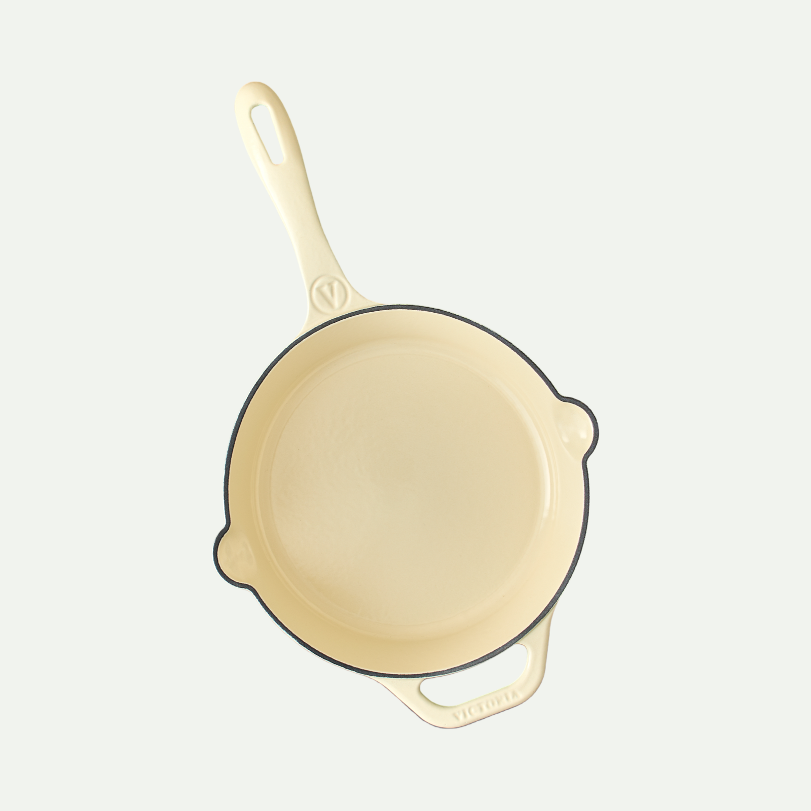 Victoria White Sable skillet 28 cm - white enameled